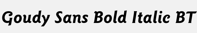 Goudy Sans Bold Italic BT
